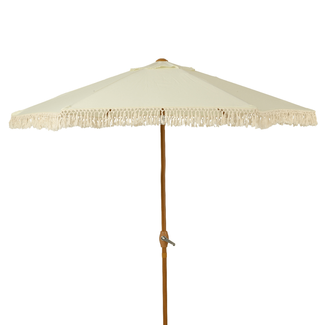 2.2m Crank & Tilt Garden Umbrella Parasol Beige - PARASOLS - Beattys of Loughrea