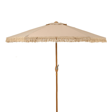 2.2m Crank & Tilt Garden Umbrella Parasol Taupe - PARASOLS - Beattys of Loughrea