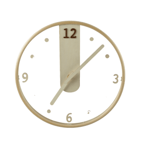 Decoris Light Wood Transparent Wall Clock – 30cm - CLOCKS - Beattys of Loughrea