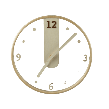 Decoris Light Wood Transparent Wall Clock – 30cm - CLOCKS - Beattys of Loughrea