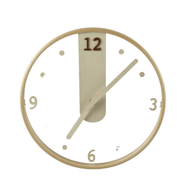 Decoris Light Wood Transparent Wall Clock – 30cm - CLOCKS - Beattys of Loughrea