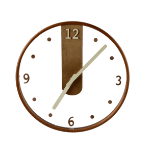 Decoris Dark Wood Transparent Wall Clock – 30cm - CLOCKS - Beattys of Loughrea