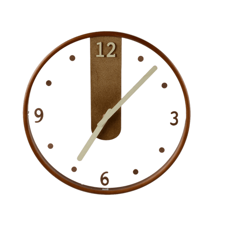 Decoris Dark Wood Transparent Wall Clock – 30cm - CLOCKS - Beattys of Loughrea