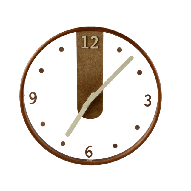 Decoris Dark Wood Transparent Wall Clock – 30cm - CLOCKS - Beattys of Loughrea