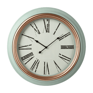Decoris Large Mint Green Round Wall Clock – 60cm - CLOCKS - Beattys of Loughrea