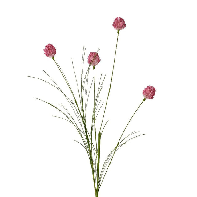 Ball Flowers on Stem Spray Pink - FLOWERS - PAPER/PLASTIC - Beattys of Loughrea