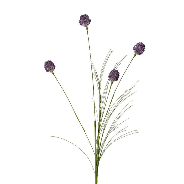 Ball Flowers on Stem Spray Purple - FLOWERS - PAPER/PLASTIC - Beattys of Loughrea