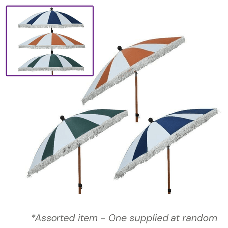 Stripes Parasol 2m Assorted - One Supplied* - PARASOLS - Beattys of Loughrea