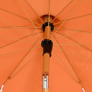 Two Tone Luxury Scalloped Parasol Coral 2m - PARASOLS - Beattys of Loughrea
