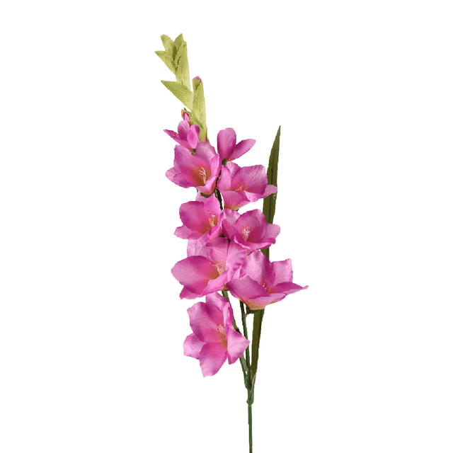 Gladiolus Flower on Stem Polyester Fuchsia Pink - FLOWERS - PAPER/PLASTIC - Beattys of Loughrea