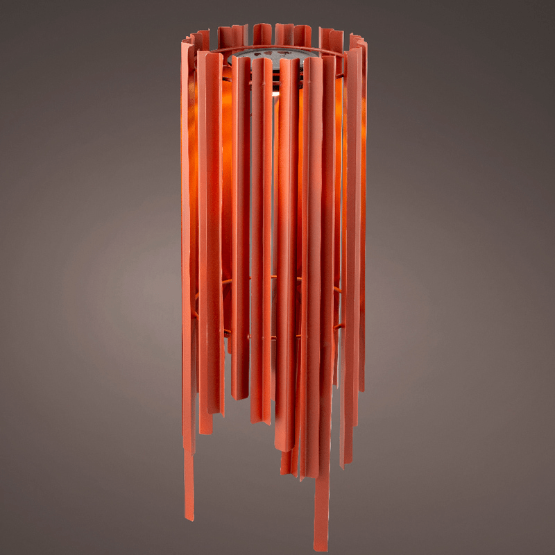 Lumineo Solar Metal Lamp Brick Red 18 x 47cm - GARDEN ORNAMENTS INCL SOLAR - Beattys of Loughrea