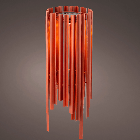 Lumineo Solar Metal Lamp Brick Red 18 x 47cm - GARDEN ORNAMENTS INCL SOLAR - Beattys of Loughrea