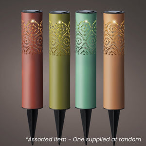Solar Iron Stake Light with Cut‑Out Pattern Assorted - One Supplied* - GARDEN ORNAMENTS INCL SOLAR - Beattys of Loughrea