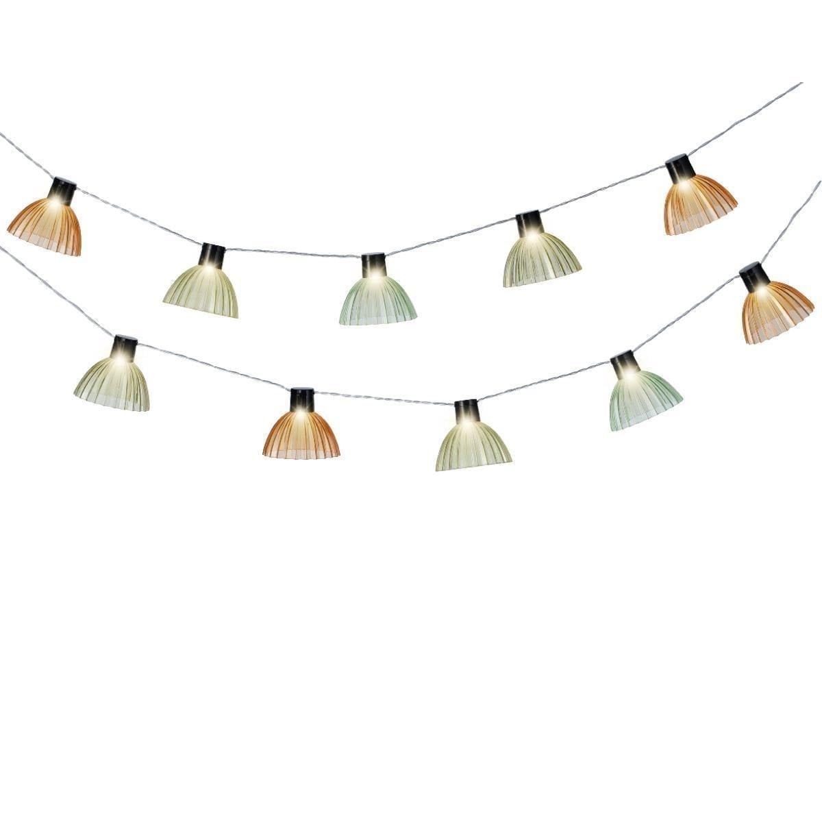 Lumineo Solar LED Grooved Lampshade Garland 4.5m – Warm White - LED STRING DECO LIGHTS (NOT XMAS) - Beattys of Loughrea
