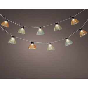Lumineo Solar LED Grooved Lampshade Garland 4.5m – Warm White - LED STRING DECO LIGHTS (NOT XMAS) - Beattys of Loughrea