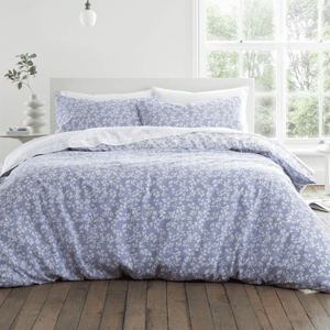 Bianca Shadow Leaves Blue 200TC Duvet Cover Set Double - DUVET COVERS - Beattys of Loughrea
