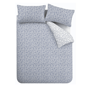 Bianca Shadow Leaves Blue 200TC Duvet Cover Set Double - DUVET COVERS - Beattys of Loughrea