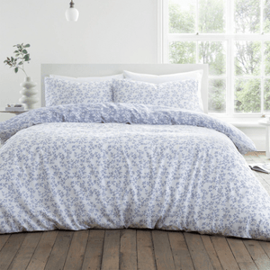 Bianca Shadow Leaves Blue 200TC Duvet Cover Set Single - DUVET COVERS - Beattys of Loughrea