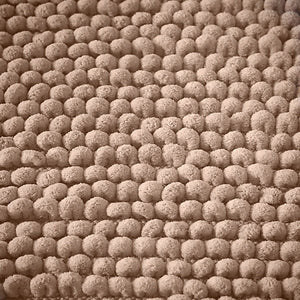 Bianca Aspen Bobble 50 x 120 cm Bath Runner Natural - BATH MATS/SETS - Beattys of Loughrea