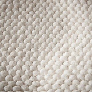 Catherine Lansfield Bianca Aspen Bobble 50 x 120 cm Bath Runner White