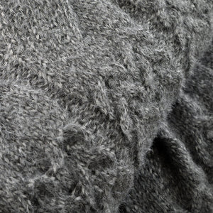 Bianca Cable Knit Blanket Throw – Grey (130x170cm) - THROWS/BLANKETS - Beattys of Loughrea