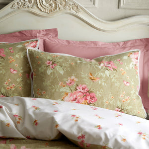 Bridgerton by Catherine Lansfield – Penelope Floral Reversible Duvet Set Double - DUVET COVERS - Beattys of Loughrea