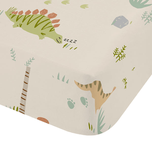 Catherine Lansfield Sleepy Dino Fitted Sheet Single - SHEETS/VALANCE/MATTRESS COVER - Beattys of Loughrea