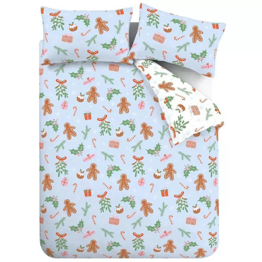Catherine Lansfield Christmas Gingerbread Duvet Cover Set Kingsize