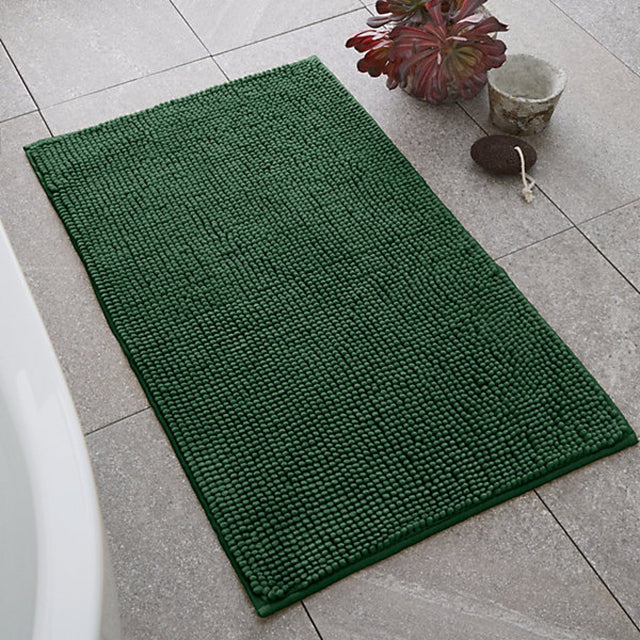 Catherine Lansfield Bathroom Bobble Bath Mat Dark Green