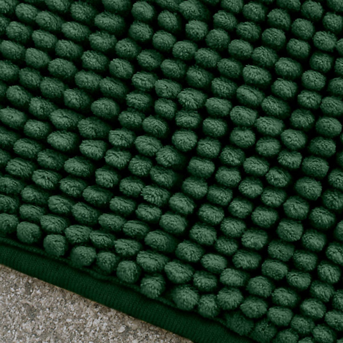 Catherine Lansfield Bathroom Bobble Bath Mat Dark Green