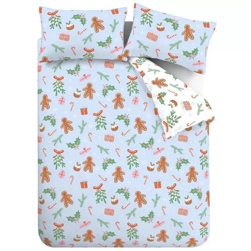 Catherine Lansfield Christmas Gingerbread Duvet Cover Set Single - DUVET COVERS - Beattys of Loughrea