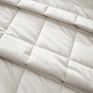 Catherine Lansfield Kingsley Matt Velvet Quilted 220 x 220 cm Bedspread Cream - BED SPREADS/COVERS/QUILTS - Beattys of Loughrea