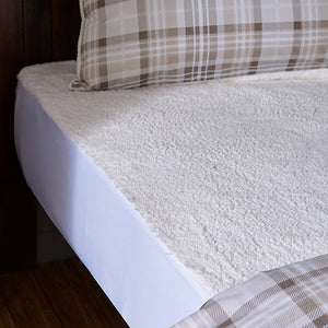 Catherine Lansfield Thermal Sherpa Single Underblanket Under Fitted Sheet Cream