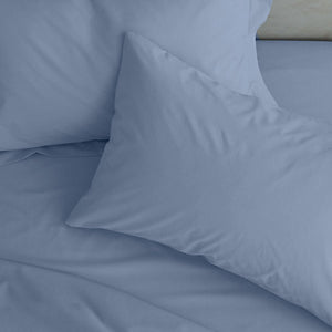 Catherine Lansfield Pillowcases Easy Iron Percale Standard 50 x 75cm Pack of 2 Pillow cases with envelope closure Lansfield Blue