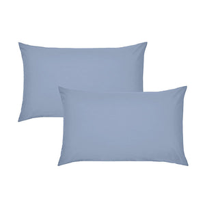 Catherine Lansfield Pillowcases Easy Iron Percale Standard 50 x 75cm Pack of 2 Pillow cases with envelope closure Lansfield Blue