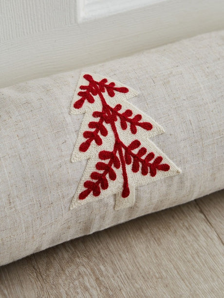 Catherine Lansfield Tufted Christmas Tree Door Draught Excluder – Natural