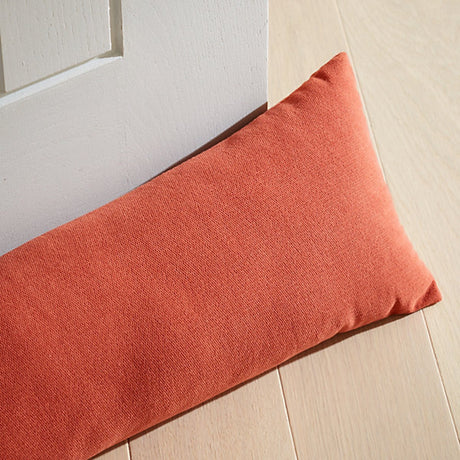 Catherine Lansfield Wilson Velvet Door Draught Excluder Terracotta - CUSHIONS/COVERS - Beattys of Loughrea