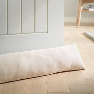Catherine Lansfield Wilson Velvet Door Draught Excluder Natural