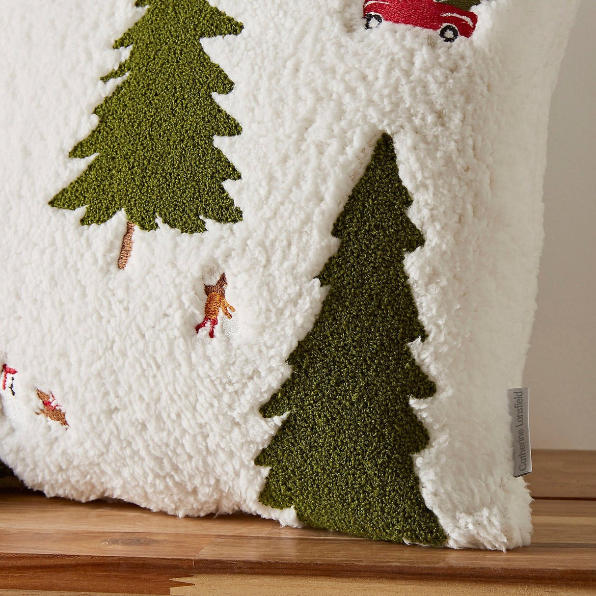 Catherine Lansfield Cosy Boucle Christmas Tree Cushion – Neutral - CUSHIONS/COVERS - Beattys of Loughrea