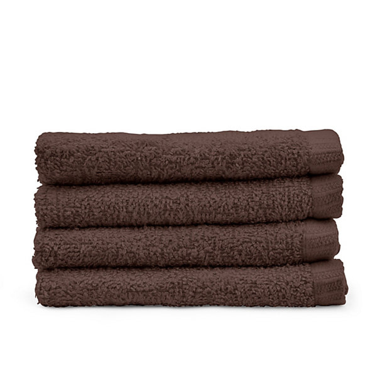 Catherine Lansfield Quick Dry Plain 30 x 30 cm Face Cloth 4 Pack Chocolate