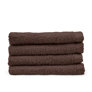 Catherine Lansfield Quick Dry Plain 30 x 30 cm Face Cloth 4 Pack Chocolate