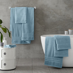 Catherine Lansfield Zero Twist Cotton Face Cloth Pair Blue