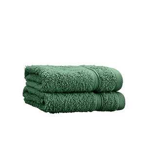 Catherine Lansfield Zero Twist Cotton Face Cloth Pair Forest Green