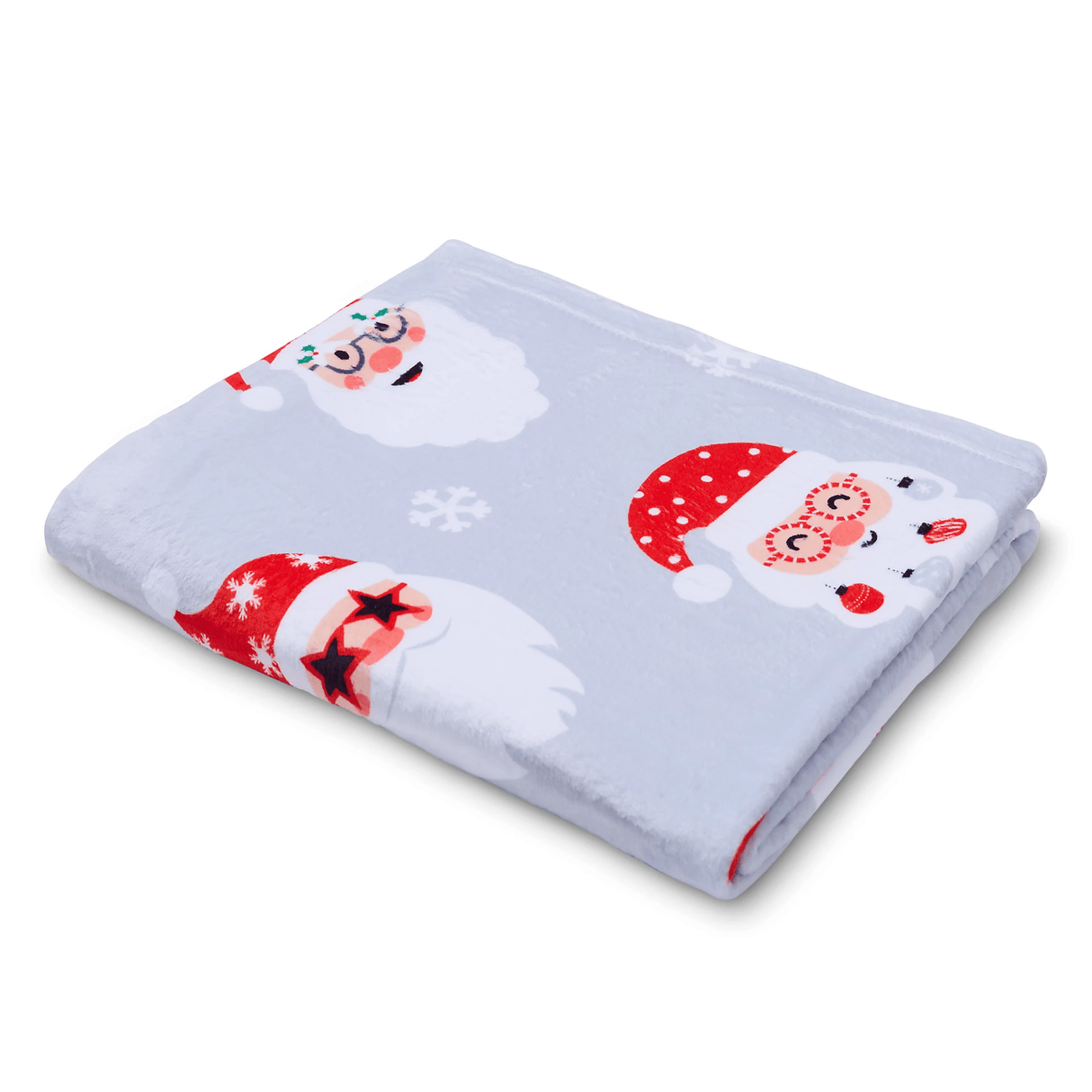 Catherine Lansfield Christmas Santa Spec - Tacular Fleece Throw 130 x 170cm - THROWS/BLANKETS - Beattys of Loughrea