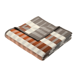 Biederlack Cotton Rich Hanley Stripe Blanket 140 x 180cm - THROWS/BLANKETS - Beattys of Loughrea