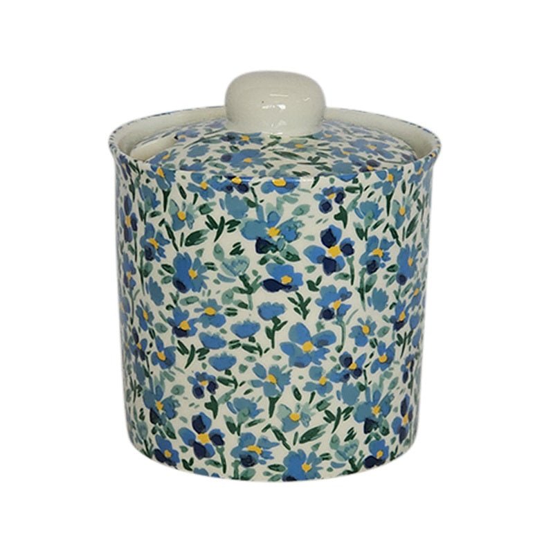 Blue Daisy Covered Sugar Bowl - GENERAL LOOSE WARE - Beattys of Loughrea