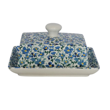 Blue Daisy Butter Dish - Beattys of Loughrea | www.beattys.ie