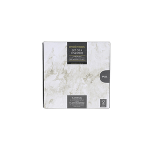 Creative Tops Grey Marble Pack Of 4 Premium Coasters - TABLEMATS/COASTERS - Beattys of Loughrea