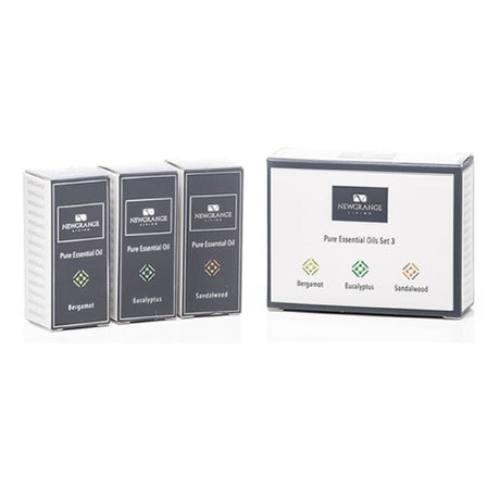 Newgrange Living Essential Oils Party Pack, Eucalyptus, Sandalwood & Bergamot, 3 x 10ml - POT POURRI/AROMATHERAPY/OILS/DIFFUSER - Beattys of Loughrea