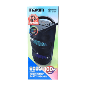 Maxim Bluetooth LED Party Speaker 100w - SPEAKERS HIFI MP3 PC - Beattys of Loughrea